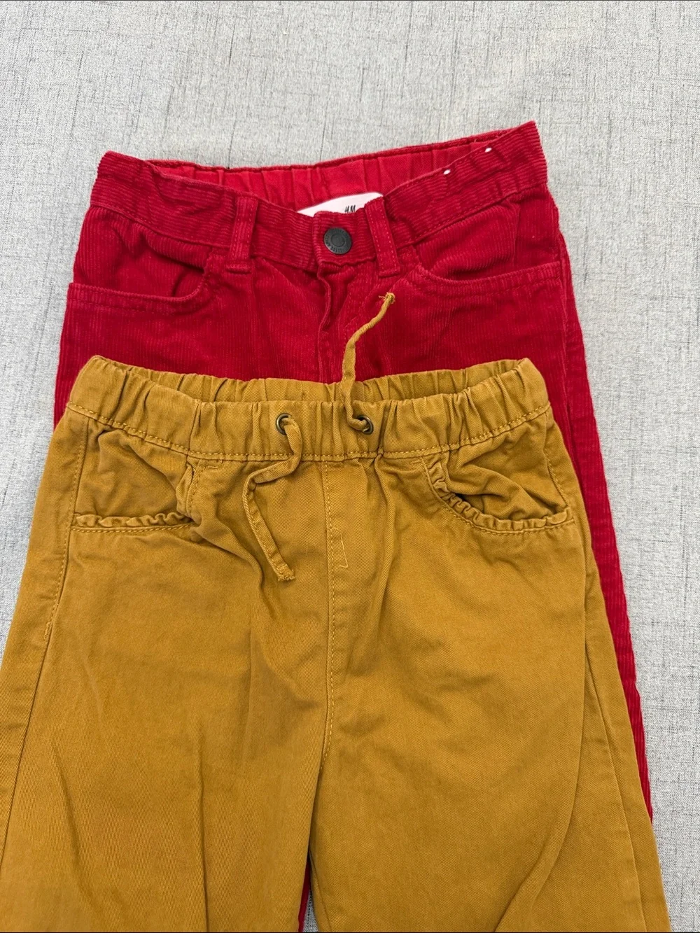 H&M Boys Pants - Red and Mustard Size 6